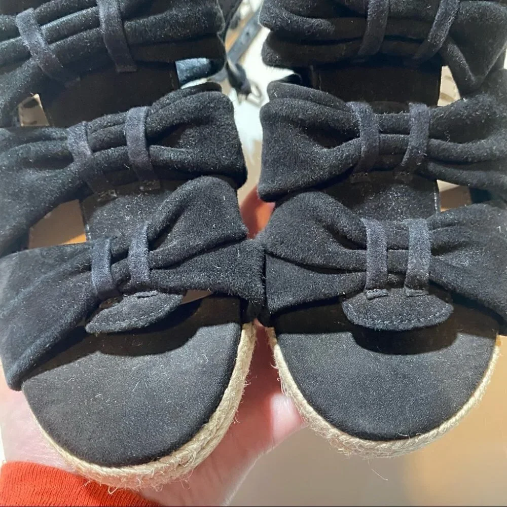 Sam Edelman Black Awan Wedge Espadrille Sandals